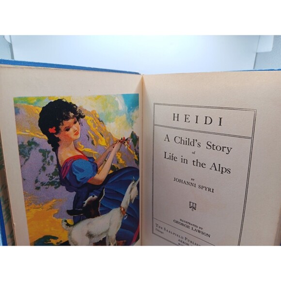 VINTAGE 1933 HEIDI HARDCOVER BOOK “COLOR ILLUSTRATION” - Picture 4 of 9